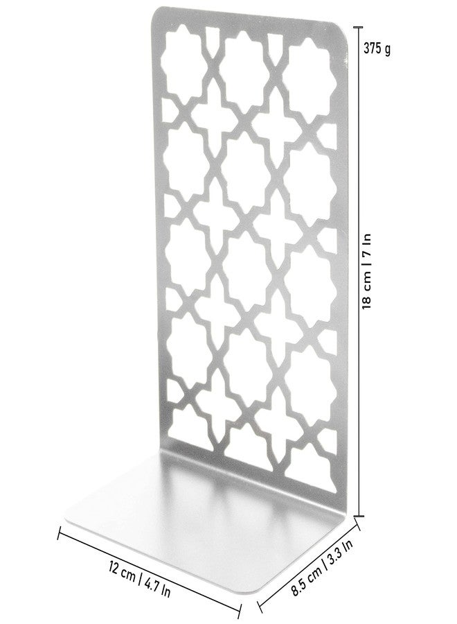 Spillbox حوامل كتب معدنية مانعة للانزلاق من Spillbox | رفوف كتب | طاولة دراسة | ديكور منزلي | حوامل | حافظة | دعامة | قاعدة | شديدة التحمل | طقم | حوامل كتب للمكتب والمنزل - وايت ستار - Image 5